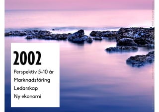 Perspektiv 5-10 år
Marknadsföring
Ledarskap
Ny ekonomi
2002
 