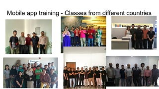 Mobile app training - Classes from different countries
 