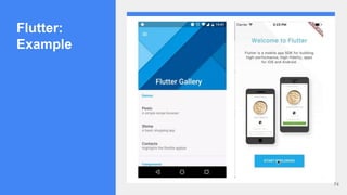 Flutter:
Example
74
 