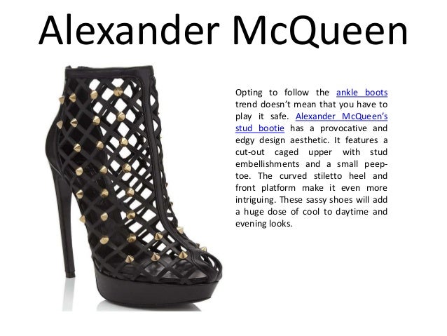 alexander mcqueen caged ankle boots