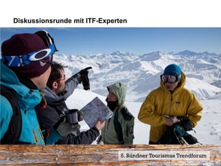 Diskussionsrunde mit ITF-Experten


Foto




                               5. Bündner Tourismus Trendforum
 