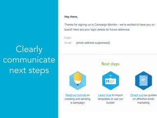 Clearly
communicate
next steps
 