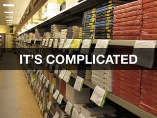 IT’S COMPLICATED
 