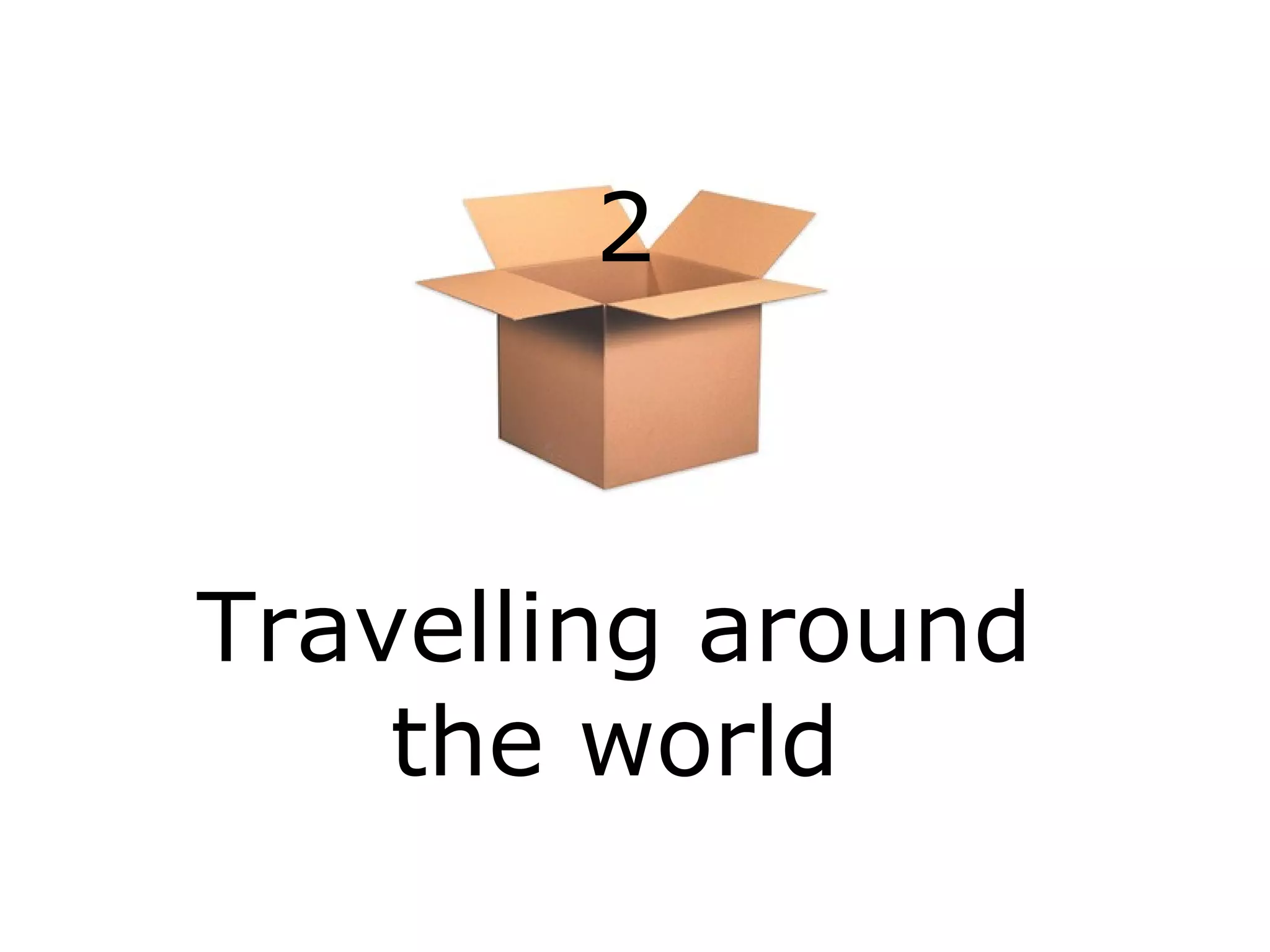 2

Travelling around
the world

 