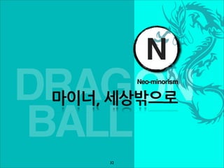 N
DRAGON       Neo-minorism

 마이너,세상밖으로

BALL
        32
 