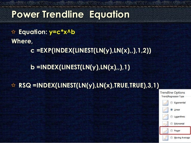 Computing Trendline Values In Excel Charts Computing Trendline Values In Excel Charts
