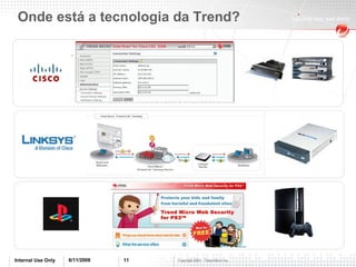 Onde está a tecnologia da Trend? 6/11/2008 Internal Use Only 