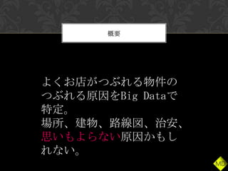 Ҫ
褯꤬Ĥ֤
Ĥ֤ԭBig Data
ض
·ΰ
˼ʤԭ򤫤⤷
ʤ
 