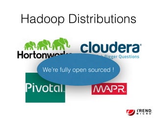 Hadoop Distributions
We’re fully open sourced !
 