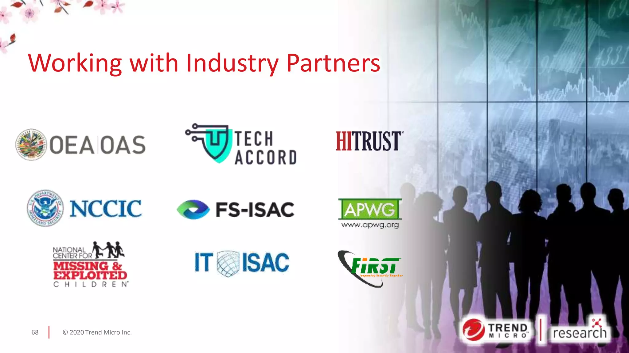 © 2020 Trend Micro Inc.68
Working with Industry Partners
 
