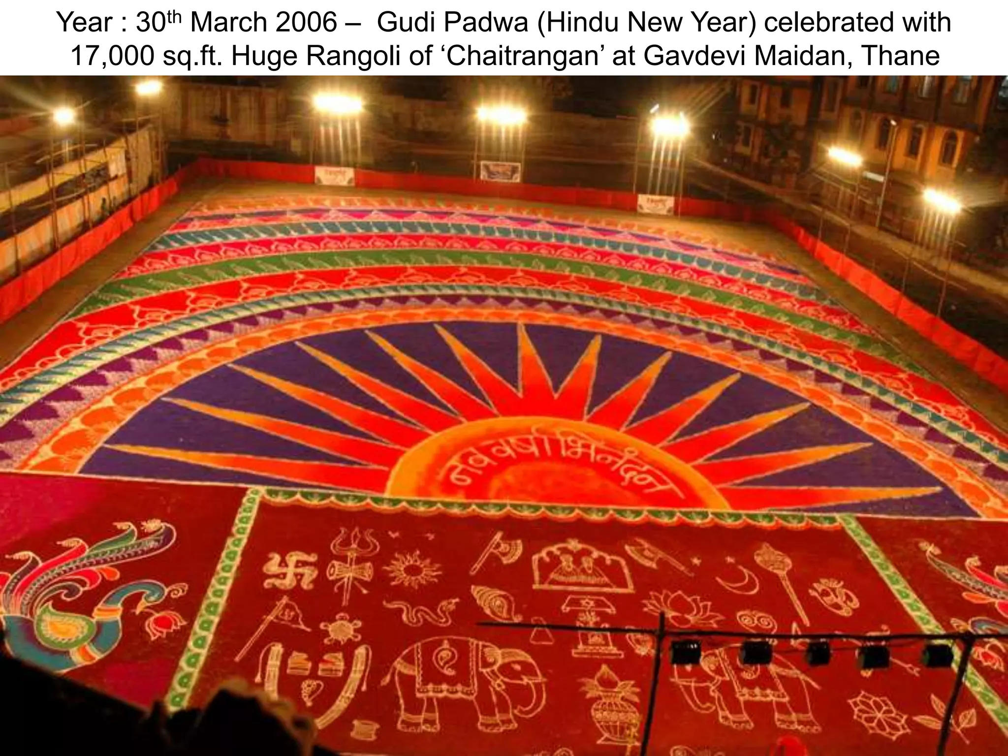 Trend of huge rangolis slide show | PPS