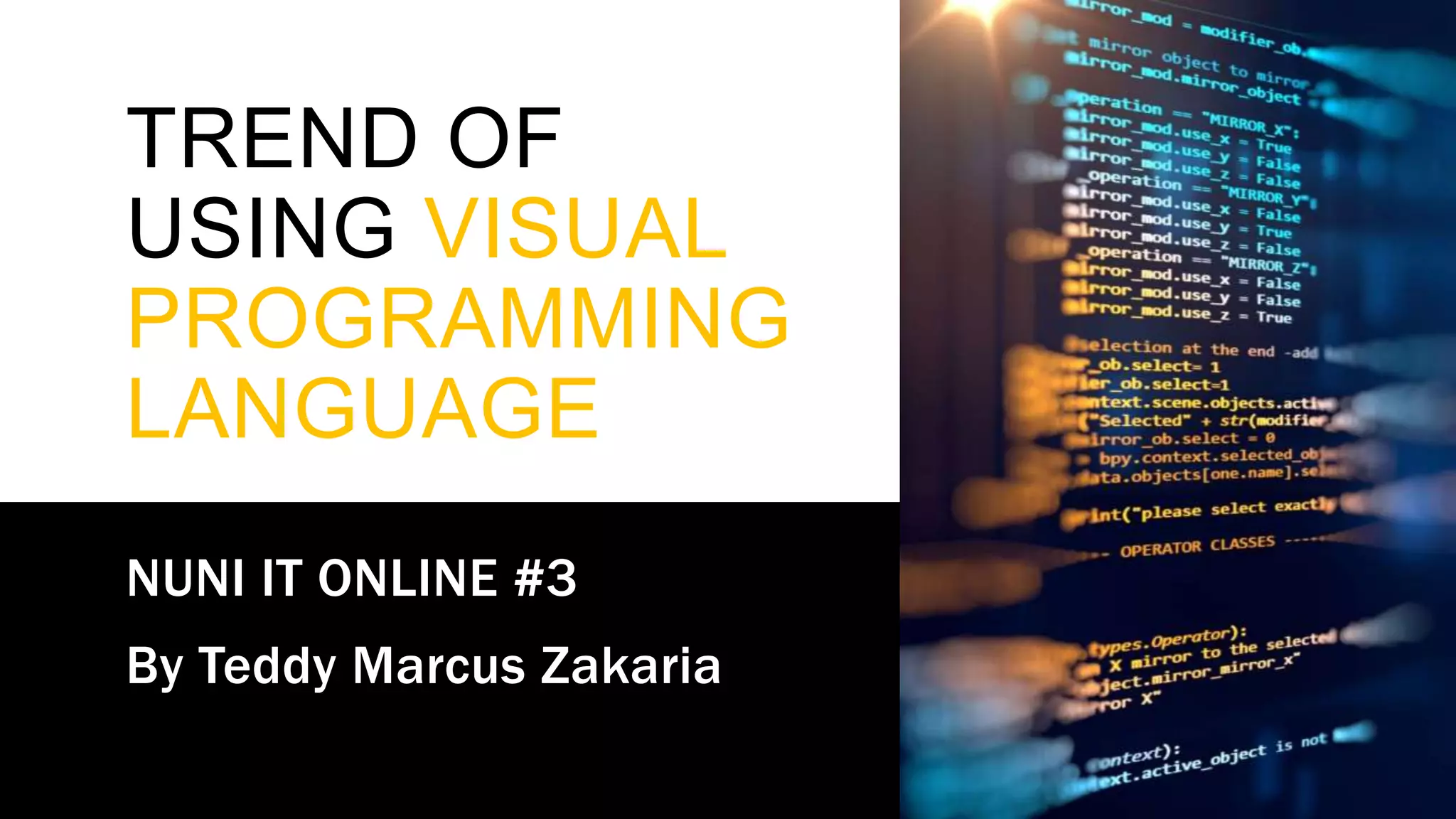 Trend of Visual Programming Language | PPT