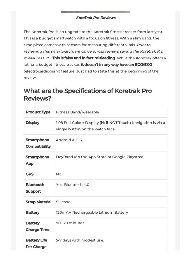 A Review on the KoreTrak Pro Smartwatch for Fitness Enthusiasts.