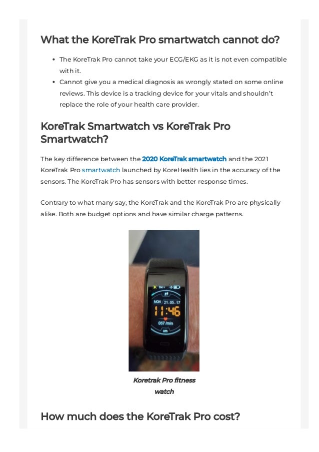 A Review on the KoreTrak Pro Smartwatch for Fitness Enthusiasts.
