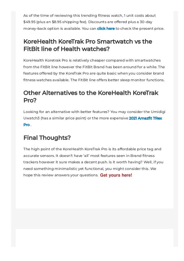A Review on the KoreTrak Pro Smartwatch for Fitness Enthusiasts.