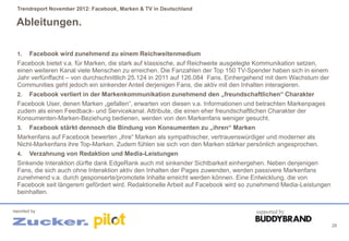 Trendreport November 2012: Facebook, Marken & TV in Deutschland

 Ableitungen.

  1.    Facebook wird zunehmend zu einem R...