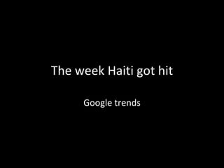 The week Haiti got hit Google trends 