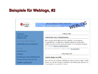 Beispiele f ü r Weblogs, #2 