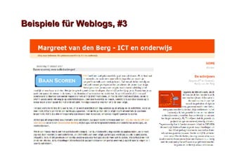 Beispiele f ü r Weblogs, #3 