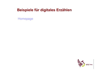 Beispiele f ür d igitales Erz ä hlen Homepage 