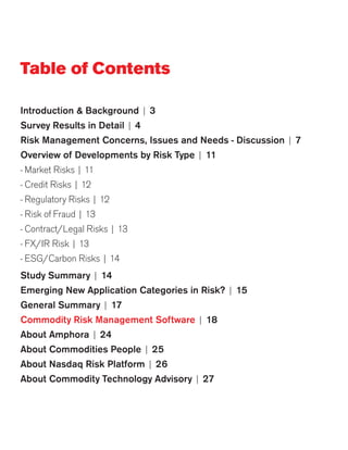 Trends in Commodity Risk Management Technologies | PDF