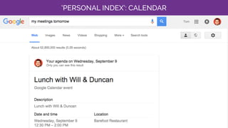 ‘PERSONAL INDEX’: CALENDAR
 