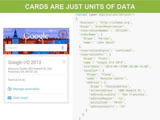 CARDS: UNITS OF DATA
 