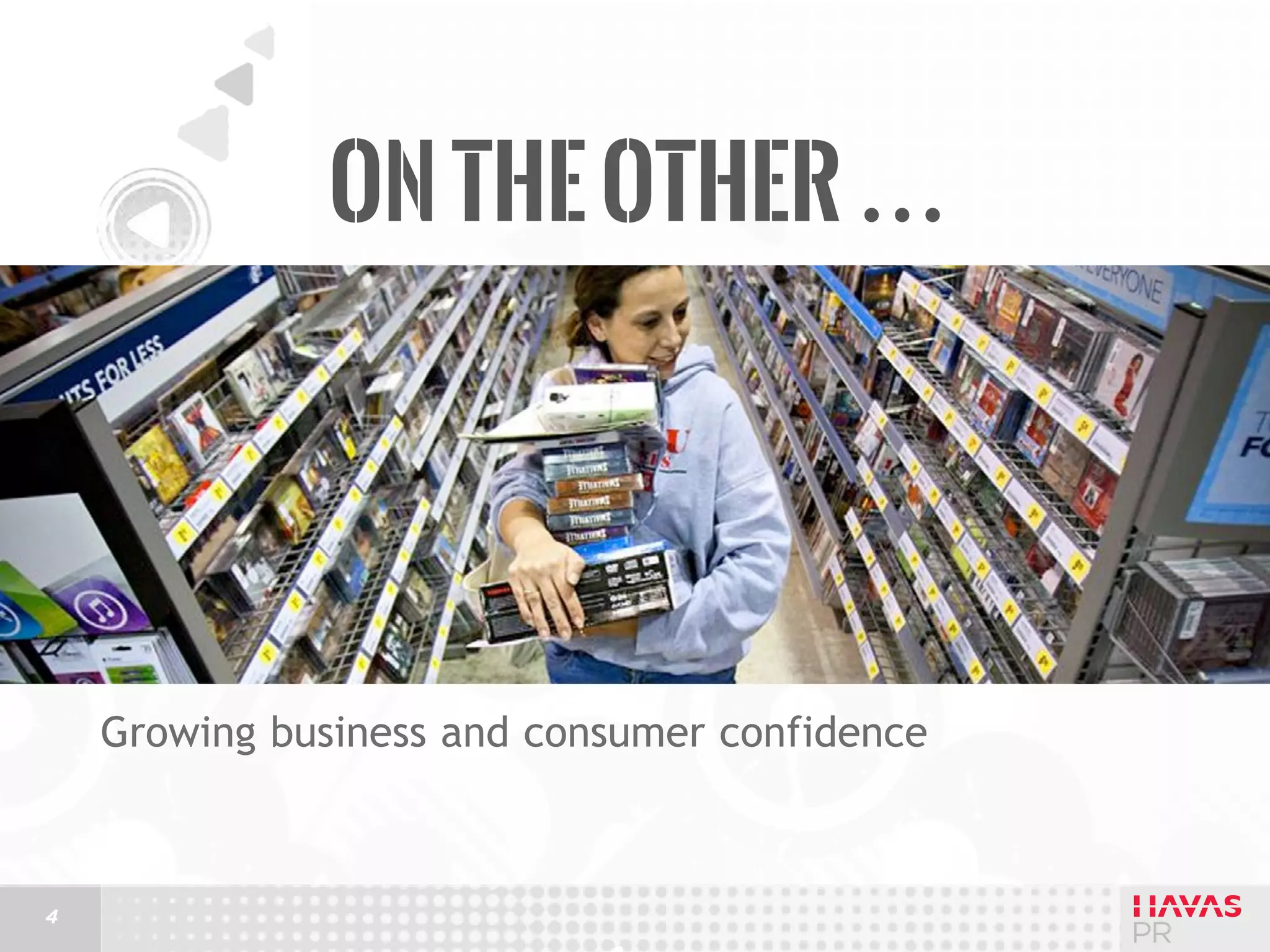 On the other …

Growing business and consumer confidence

4

 