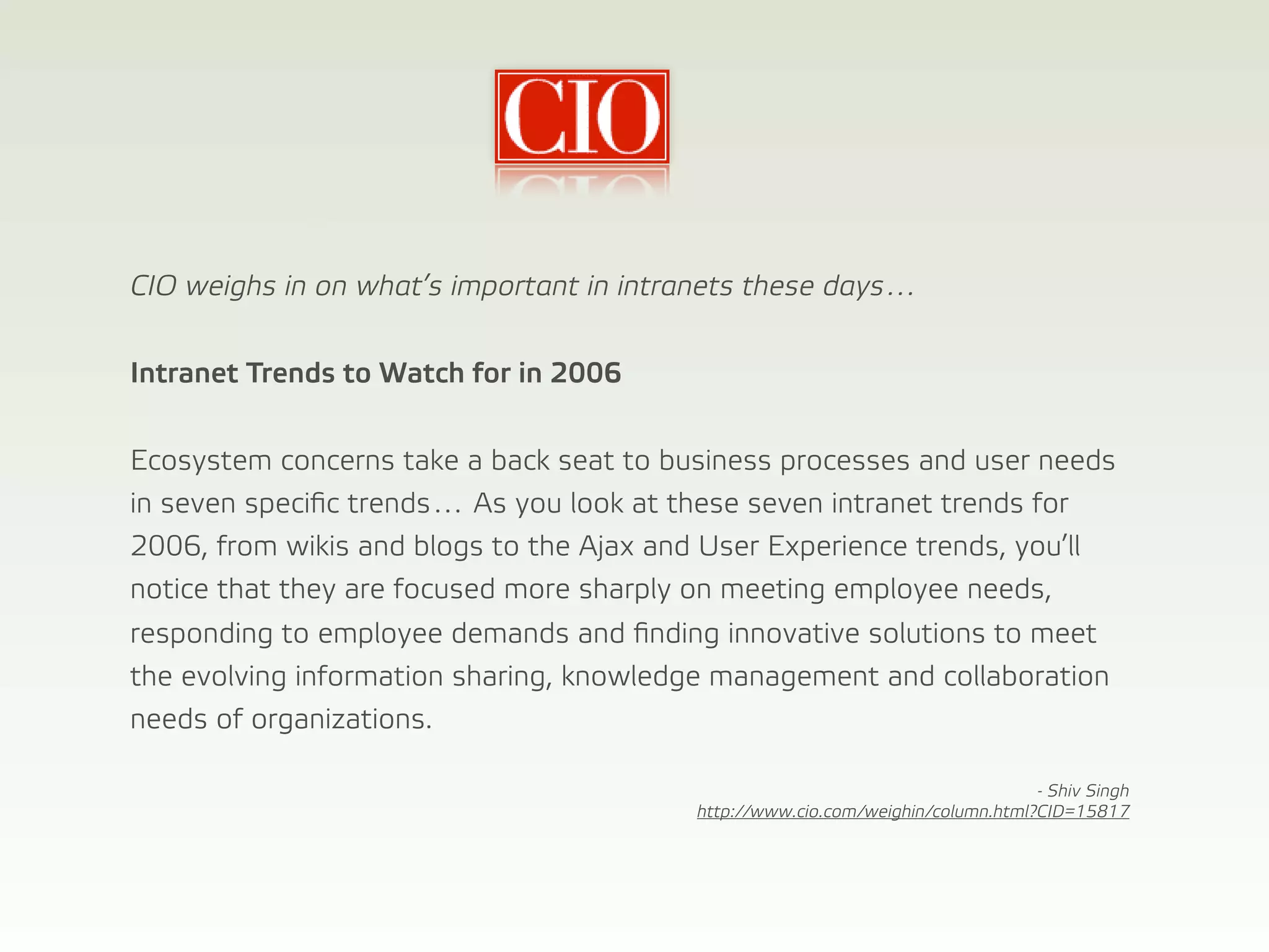 Web, Design, and UX Trends for 2006