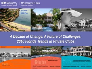A Decade of Change. A Future of Challenges. 2010 Florida Trends in Private Clubs 