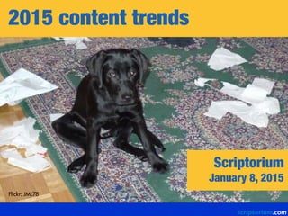 2015 content trends
Flickr: JML78
Scriptorium
January 8, 2015
 