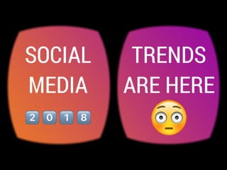 SOCIAL
MEDIA
TRENDS
ARE HERE
 