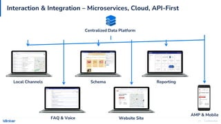 Confidential
28
Interaction & Integration – Microservices, Cloud, API-First
Centralized Data Platform
Website Site
Local Channels Schema
FAQ & Voice
Reporting
AMP & Mobile
 