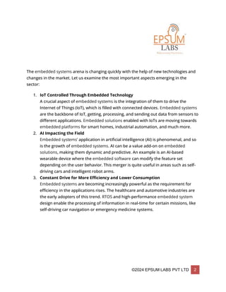 Trends and Challenges in the Field of Embedded Systems | PDF