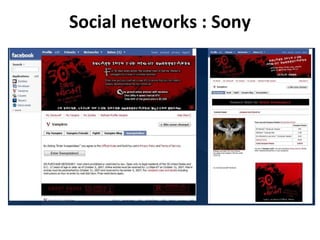 Social networks : Sony 