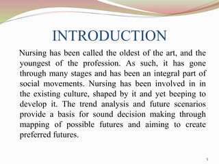 Trends and issues in medical surgical nursing ppt | PPTX