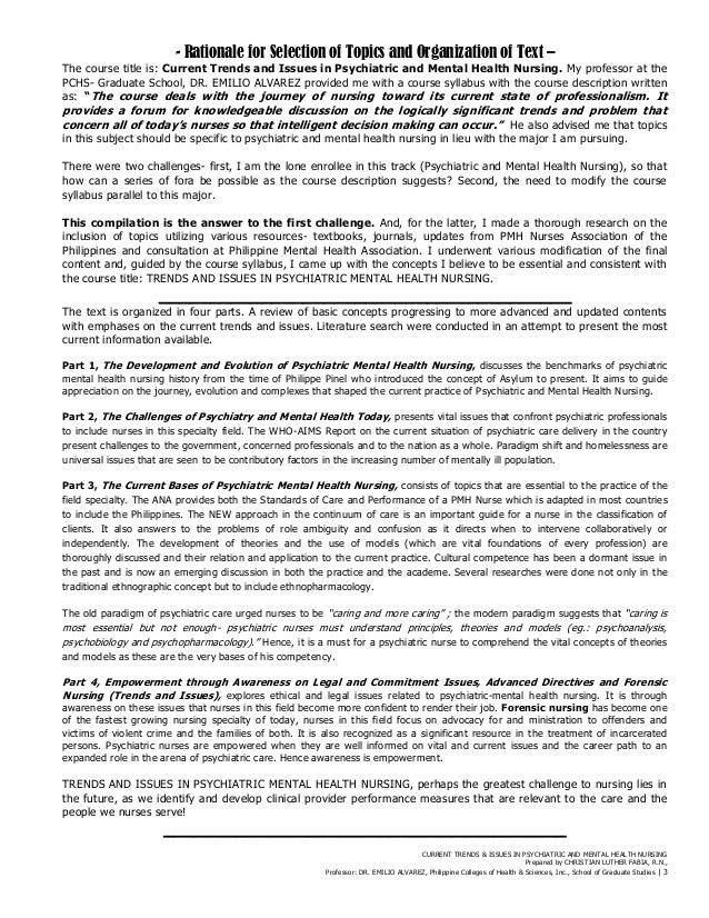 Psychiatric case studies nursing