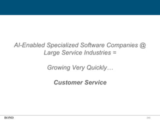 240
AI-Enabled Specialized Software Companies @
Large Service Industries =
Growing Very Quickly…
Customer Service
 