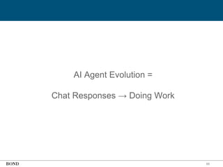 88
AI Agent Evolution =
Chat Responses → Doing Work
 