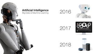 2016
2017
2018
Artiﬁcial Intelligence
Big Data & Machine Learning
 