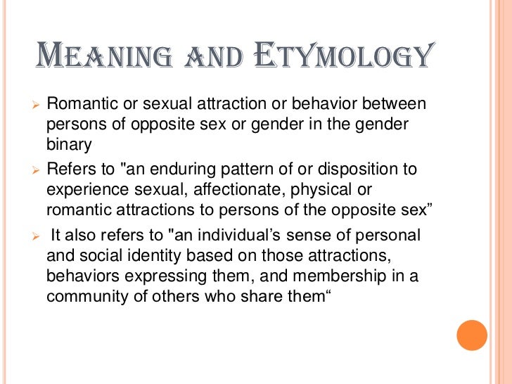 Hetrosexual meanings