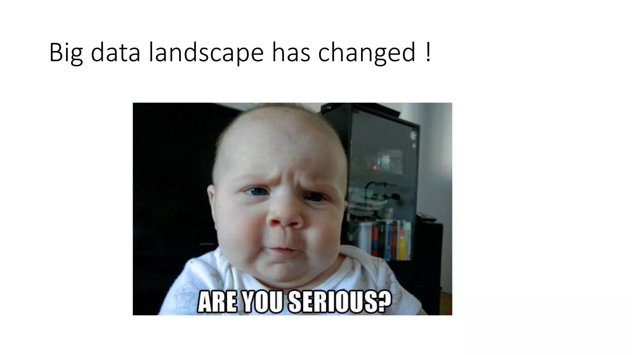 Big data landscape has changed !
 