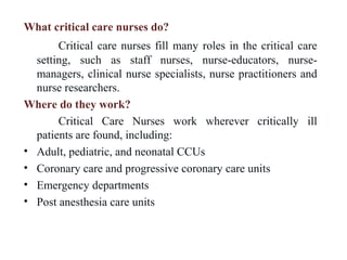 Trends in critical care nursing | PPT