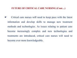 Trends in critical care nursing | PPT