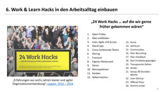3535
6. Work & Learn Hacks in den Arbeitsalltag einbauen
„Erfahrungen aus sechs Jahren leaner und agiler
Organisationsentw...