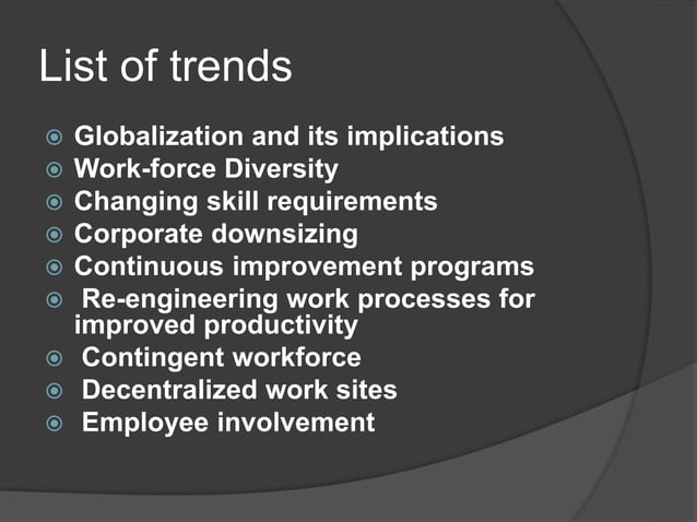 Trends in human resource management | PPT