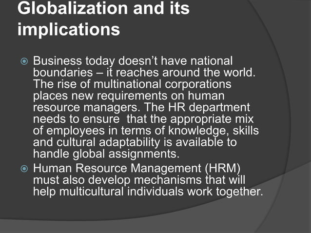 Trends In Human Resource Management Pptx