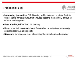 Trends in intelligent transport systems | PDF