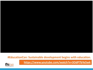 #EducationCan: Sustainable development begins with education.
https://www.youtube.com/watch?v=3OdP7bYe5wk
 