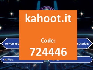 3
kahoot.it
Code:
724446
 